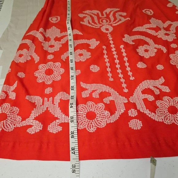 Eva Franco Orange/Red dress size 6 sequence - Picture 7 of 7